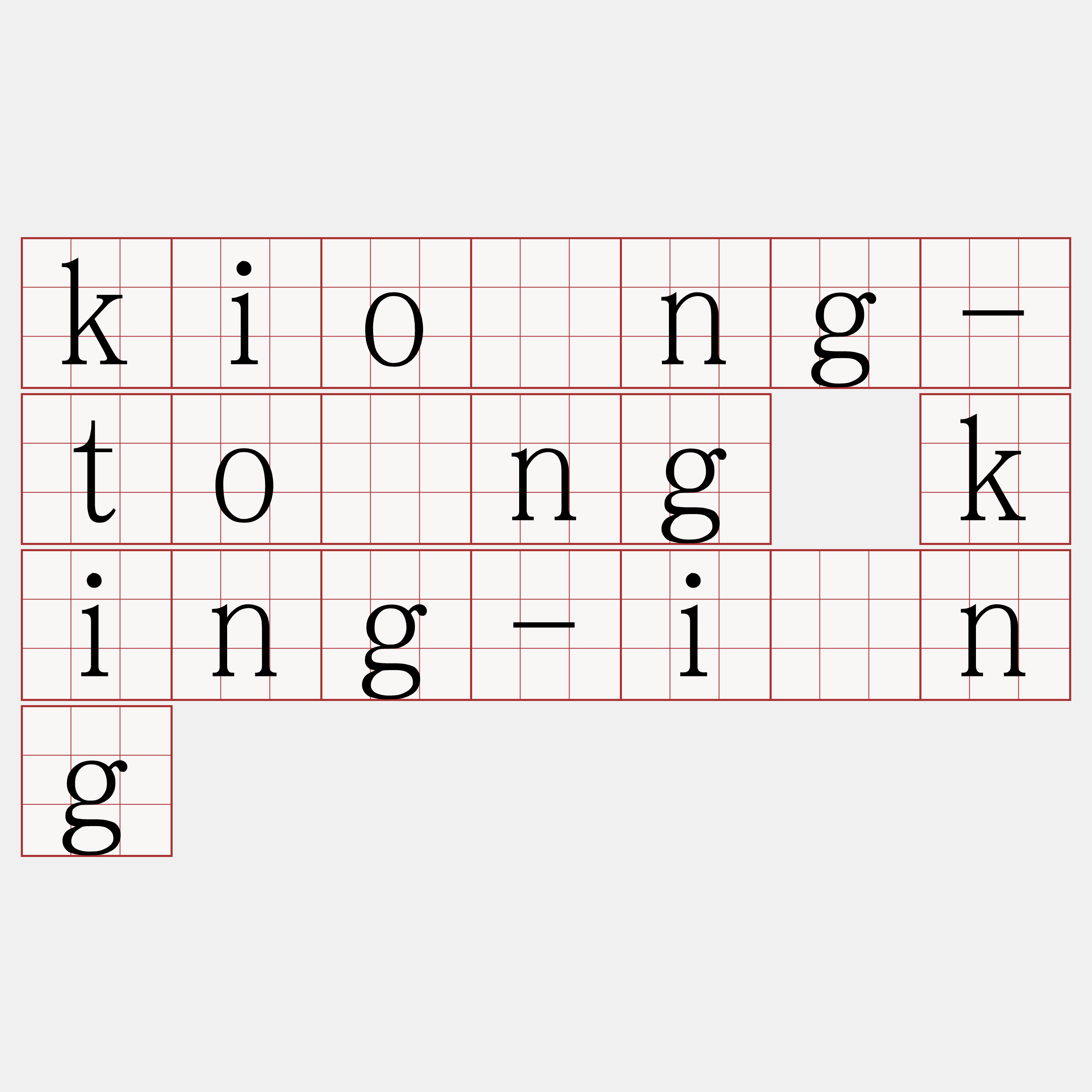 kiōng-tông king-îng